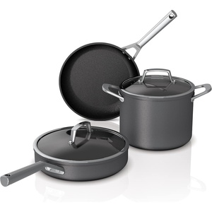 image:imageNinja C35000W Foodi NeverStick Premium HardAnodized 5Piece Cookware Set  BlackPremium