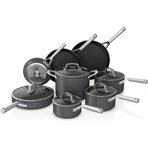 image:imageNinja C39600 Foodi NeverStick Premium HardAnodized 13Piece Cookware Set Guaranteed to Never Stick Nonstick Durable Oven Safe to 500F Grey