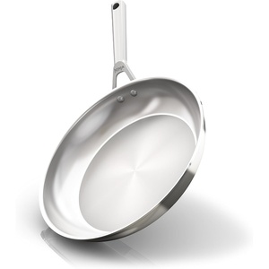 image:imageNinja EverClad 12 Fry Pan TriPly Stainless C90030  Triply 1810 stainless pure aluminum core No warping hot spots All stovetops amp induction compatible Oven safe to 600F