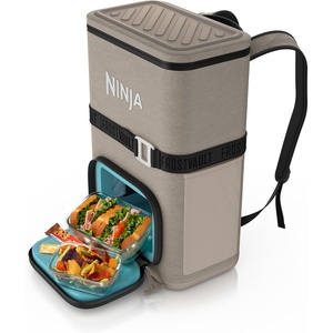 image:imageNinja FrostVault Go XL Soft Backpack Cooler Dry Storage Birch Beige  Ninja FrostVault Go XL soft cooler stays cool for hours with a leakproof easyaccess lid and carries like a backpackBeige