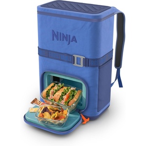 image:imageNinja FrostVault Go XL Soft Backpack Cooler Dry Storage Birch Beige  Ninja FrostVault Go XL soft cooler stays cool for hours with a leakproof easyaccess lid and carries like a backpackLuminous Blue
