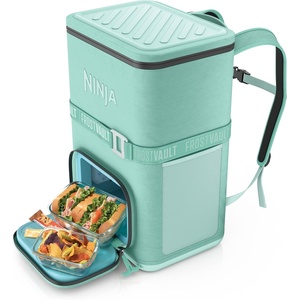 image:imageNinja FrostVault Go XL Soft Backpack Cooler Dry Storage Birch Beige  Ninja FrostVault Go XL soft cooler stays cool for hours with a leakproof easyaccess lid and carries like a backpackCactus Green