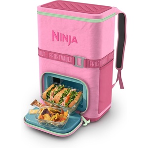 image:imageNinja FrostVault Go XL Soft Backpack Cooler Dry Storage Birch Beige  Ninja FrostVault Go XL soft cooler stays cool for hours with a leakproof easyaccess lid and carries like a backpackStrawberry Rhubarb