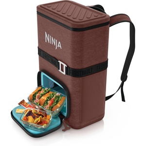 image:imageNinja FrostVault Go XL Soft Backpack Cooler Dry Storage Birch Beige  Ninja FrostVault Go XL soft cooler stays cool for hours with a leakproof easyaccess lid and carries like a backpackCanyon Red