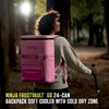 image:imageNinja FrostVault Go Soft Backpack Cooler Dry Storage Petal Pink  Ninja FrostVault Go soft cooler stays cool for hours with a leakproof easyaccess lid and carries like a backpack