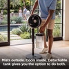 image:imageShark FlexBreeze Pro Mist 2in1 Fan with Integrated Mist White FA302WH  CordedCordless Pedestal to Tabletop up to 24Hr Battery up to 70 Ft of Power 5 Speeds with Integrated Misting TankGrey FlexBreeze ProMist w Portable Tank