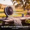 image:imageShark FlexBreeze Pro Mist 2in1 Fan with Integrated Mist White FA302WH  CordedCordless Pedestal to Tabletop up to 24Hr Battery up to 70 Ft of Power 5 Speeds with Integrated Misting TankGrey FlexBreeze w Misting Tool