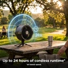 image:imageShark FlexBreeze Pro Mist 2in1 Fan with Integrated Mist White FA302WH  CordedCordless Pedestal to Tabletop up to 24Hr Battery up to 70 Ft of Power 5 Speeds with Integrated Misting TankWhite FlexBreeze ProMist w Portable Tank