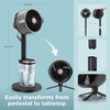 image:imageShark FlexBreeze Pro Mist 2in1 Fan with Integrated Mist White FA302WH  CordedCordless Pedestal to Tabletop up to 24Hr Battery up to 70 Ft of Power 5 Speeds with Integrated Misting TankGrey FlexBreeze ProMist w Portable Tank