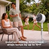 image:imageShark FlexBreeze Pro Mist 2in1 Fan with Integrated Mist White FA302WH  CordedCordless Pedestal to Tabletop up to 24Hr Battery up to 70 Ft of Power 5 Speeds with Integrated Misting TankWhite FlexBreeze w Misting Tool