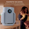 image:imageShark NeverChange Compact Pro Air Purifier HP071BRN Winter Fog  For Bedroom Nursery Home Office Dorm HEPAExceeding Filter Captures Pollutants Pet Dander Dust Odor Smoke and MoreDark Grey 250 sq ft  2Pack