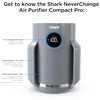 image:imageShark NeverChange Compact Pro Air Purifier HP071BRN Winter Fog  For Bedroom Nursery Home Office Dorm HEPAExceeding Filter Captures Pollutants Pet Dander Dust Odor Smoke and MoreWinter Fog 250 sq ft