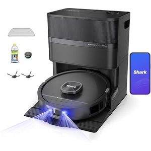 image:imageShark UV Reveal PowerDetect Wet amp Dry Robot Vacuum AV3000XE  UV Stain Detect HyperSonic Mopping PowerDetect Tech NeuroNav AI Heated NeverTouch Pro Base WashDry SelfEmptyBlack