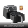 image:imageNinja Air Fryer Pro 5 Qt 5in1 Stone AF142SD  Air fry bake roast reheat dehydrate 1750W 400F max Fits 4 lbs fries DishwashersafeBlack