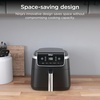 image:imageNinja Air Fryer Pro 5 Qt 5in1 Stone AF142SD  Air fry bake roast reheat dehydrate 1750W 400F max Fits 4 lbs fries DishwashersafeBlack