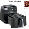 image:imageNinja Air Fryer Pro 5 Qt 5in1 Stone AF142SD  Air fry bake roast reheat dehydrate 1750W 400F max Fits 4 lbs fries DishwashersafeCharcoal