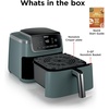 image:imageNinja Air Fryer Pro 5 Qt 5in1 Stone AF142SD  Air fry bake roast reheat dehydrate 1750W 400F max Fits 4 lbs fries DishwashersafeSage