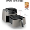 image:imageNinja Air Fryer Pro 5 Qt 5in1 Stone AF142SD  Air fry bake roast reheat dehydrate 1750W 400F max Fits 4 lbs fries DishwashersafeStone