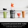 image:imageNinja BN300C Personal NutriBlender With IceCrushing Technology BlackSilver 700W  Crushes ice amp pulverizes ingredients for smoothies amp shakes 2 20oz591mL togo cups w lids