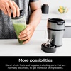 image:imageNinja BN300C Personal NutriBlender With IceCrushing Technology BlackSilver 700W  Crushes ice amp pulverizes ingredients for smoothies amp shakes 2 20oz591mL togo cups w lids