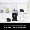 image:imageNinja Personal Blender for Shakes Smoothies Food Prep and Frozen Blending with 700Watt Base and 2 16Ounce Cups with Spout Lids QB3001SS RenewedSilver