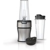 image:imageNinja BN300C Personal NutriBlender With IceCrushing Technology BlackSilver 700W  Crushes ice amp pulverizes ingredients for smoothies amp shakes 2 20oz591mL togo cups w lids