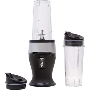 image:imageNinja Personal Blender for Shakes Smoothies Food Prep and Frozen Blending with 700Watt Base and 2 16Ounce Cups with Spout Lids QB3001SS RenewedSilver