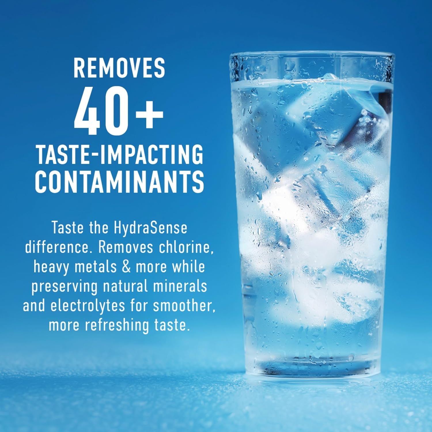 image:imageNinja HydraSense Intelligent Water Filtration System WF1001  Midnight Blue Filters 80 contaminants Personalized Filter Life Tracking No Installation Required Includes 6Month FilterHydraSense Blue