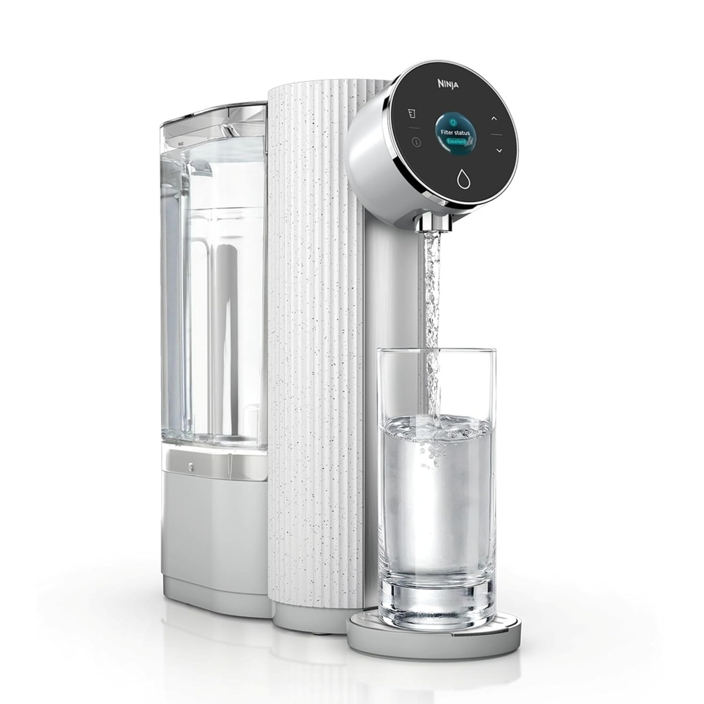 image:imageNinja HydraSense Intelligent Water Filtration System WF1001  Midnight Blue Filters 80 contaminants Personalized Filter Life Tracking No Installation Required Includes 6Month FilterHydraSense White
