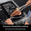 image:imageNinja CW60020 NeverStick Comfort Grip 8 Fry Pan Nonstick Durable Scratch Resistant Dishwasher Safe Oven Safe to 400F Silicone Handles Grey10 Piece Set