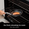 image:imageNinja CW60020 NeverStick Comfort Grip 8 Fry Pan Nonstick Durable Scratch Resistant Dishwasher Safe Oven Safe to 400F Silicone Handles Grey8 Fry Pan