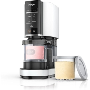 image:imageNinja CREAMi Ice Cream Maker 5 OneTouch Programs Includes 2 16oz Pints with Lids Transform Frozen Bases to Ice Cream Sorbets Milkshakes Vegan DairyFree Options NC300 White Renewed