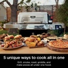 image:imageNinja  Outdoor  FlexFlame Grill and Smoker with 30QT Hard Cooler 5in1 Cooking System  Dry Storage Drawer Insulated Cooler  White