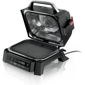 image:imageNinja Woodfire Outdoor Grill amp Smoker 4in1 Functionality Grill Smoke Bake Roast Authentic Woodfire Flavors Electric Heat OG301 Renewed4in1 Grill  Smoker