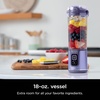 image:imageNinja BC151PR Blast Portable Blender Cordless 18oz Vessel Personal Blenderfor Shakes amp Smoothies BPA Free LeakproofLid amp Sip Spout USBC Rechargeable Dishwasher Safe Parts Passion FruitGalaxy Purple