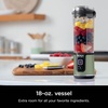 image:imageNinja BC151PR Blast Portable Blender Cordless 18oz Vessel Personal Blenderfor Shakes amp Smoothies BPA Free LeakproofLid amp Sip Spout USBC Rechargeable Dishwasher Safe Parts Passion FruitMetallic Green