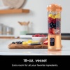 image:imageNinja BC151PR Blast Portable Blender Cordless 18oz Vessel Personal Blenderfor Shakes amp Smoothies BPA Free LeakproofLid amp Sip Spout USBC Rechargeable Dishwasher Safe Parts Passion FruitOrange