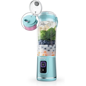 image:imageNinja BC151PR Blast Portable Blender Cordless 18oz Vessel Personal Blenderfor Shakes amp Smoothies BPA Free LeakproofLid amp Sip Spout USBC Rechargeable Dishwasher Safe Parts Passion FruitAqua
