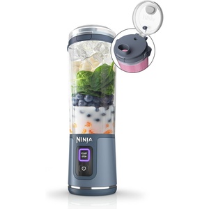 image:imageNinja BC151PR Blast Portable Blender Cordless 18oz Vessel Personal Blenderfor Shakes amp Smoothies BPA Free LeakproofLid amp Sip Spout USBC Rechargeable Dishwasher Safe Parts Passion FruitBlue