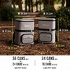 image:imageNinja FrostVault Go Outdoor Flexible 23L Cooler Backpack for 36 Cans with Cold Dry Zone 2 Ice Packs for Hiking Camping Sand Beige FF136EUUKCS