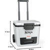 image:imageNinja FrostVault HeavyDuty Insulated Cool Box Wheeled Premium Cooler with Dry Zone Integrated FridgeTemp Dry Storage Drawer Keeps Ice for Days Ideal for Picnics Camping and FestivalsWhite