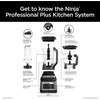 image:imageNinja BN800 Professional Plus Kitchen System 1400 WP 5 Functions for Smoothies Chopping Dough amp More with Auto IQ 72oz Blender Pitcher 64oz Processor Bowl 24oz ToGo Cup Grey Renewed
