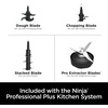image:imageNinja BN800 Professional Plus Kitchen System 1400 WP 5 Functions for Smoothies Chopping Dough amp More with Auto IQ 72oz Blender Pitcher 64oz Processor Bowl 24oz ToGo Cup Grey Renewed