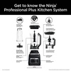 image:imageNinja BN805A Pro Plus Kitchen System 1400W 5in1 Smoothies Chop Dough Auto IQ 72oz Blender Pitcher 64oz Processor Bowl 2x32oz Cups Black