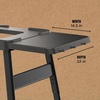 image:imageNinja Adjustable Outdoor Stand 3 Height Levels Utensil Holder BlackAttachable Side Table