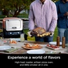 image:imageNinja Woodfire Outdoor Pizza Oven 5in1 Portable Electric Roaster Oven Heats up to 700F 5 Artisan Pizza Settings Integrated BBQ Smoker Box Includes Flavored Wood Pellets Terracotta Red